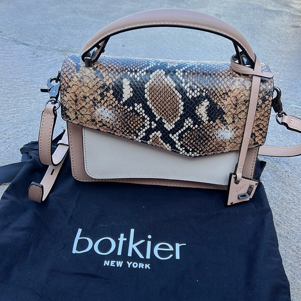 Botkier New York Crossbody Cream/Snake Bag